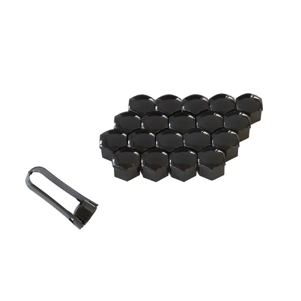 Capac prezoane 21 MM negru Set 20 buc+CLESTE