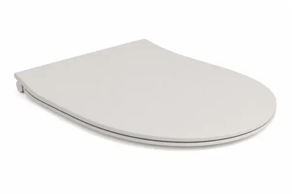 Capac vas wc cu soft close, quick release, alb mat, Hatria Planeta