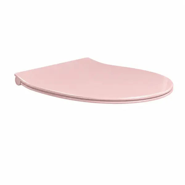 Capac vas wc cu soft close, quick release, roz lucios, Hatria Planeta