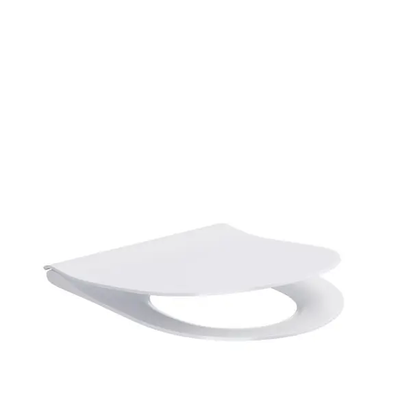 Capac vas wc slim, alb, oval, din duroplasat, Cersanit Zen