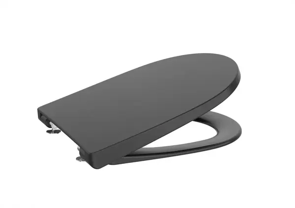 Capac WC Ona A801E22081, compact, SoftClose, plastic, Negru mat