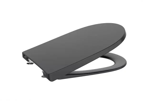 Capac WC Ona, SoftClose A801E12081, design Supralit, plastic, Negru mat