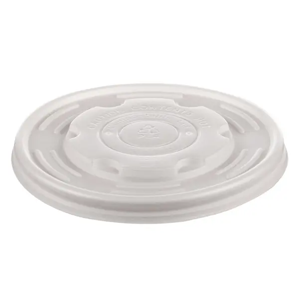 Capace Biodegradabile, Compostabile, Albe, Diametru 115 mm, 50 buc