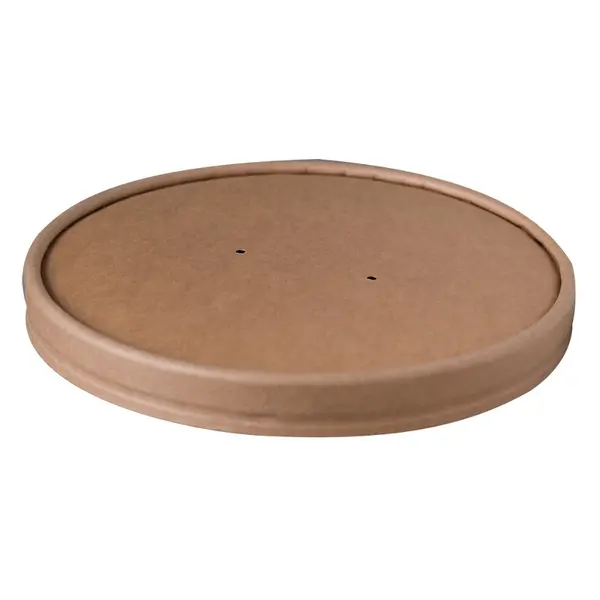 Capace Biodegradabile, Compostabile de Carton, PLA Kraft, 184 mm, 25 buc