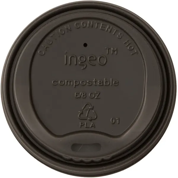 Capace Biodegradabile, Compostabile, Negre, Diametru 80 mm, 100 buc