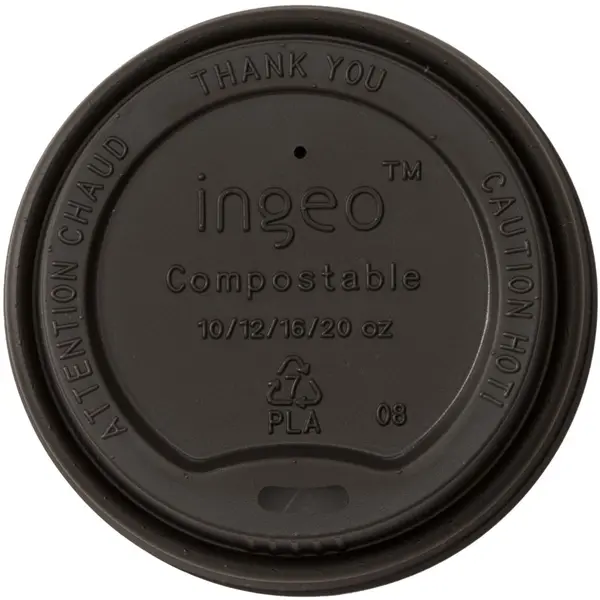 Capace Biodegradabile, Compostabile, Negre, Diametru 90 mm, 100 buc