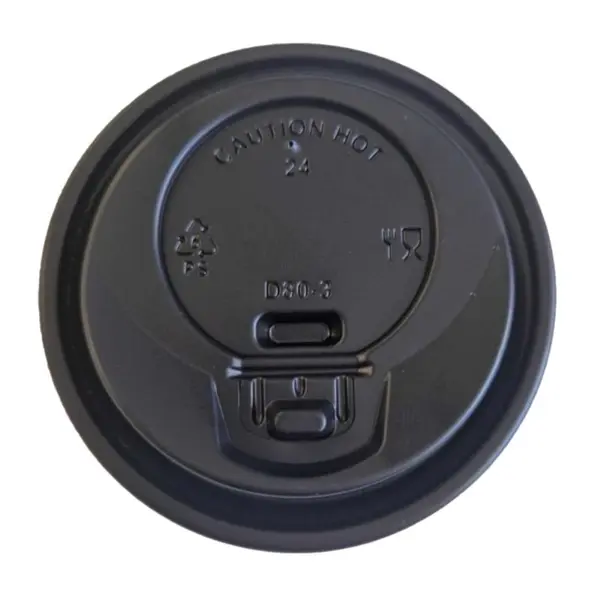Capace pentru Pahare, 80 mm, Tab din Plastic, Negre, 100 Bucati
