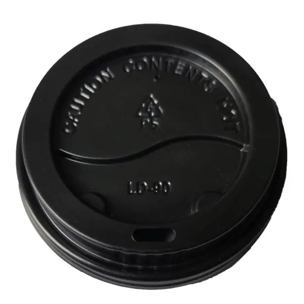 Capace pentru Pahare, 90 mm, din Plastic, Negre, 100 Bucati