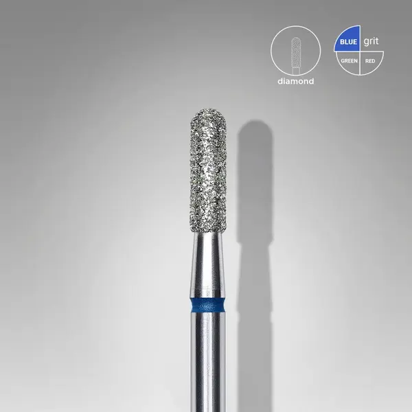 Capat freza diamant Staleks Expert cilindric rotunjit medie 2.3 mm - 435