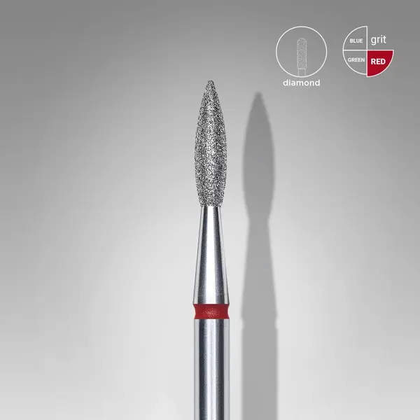 Capat freza diamant Staleks Expert flacara ascutit fina 2.1 mm - 413
