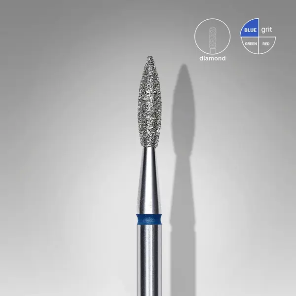 Capat freza diamant Staleks Expert flacara ascutit medie 2.1 mm - 412