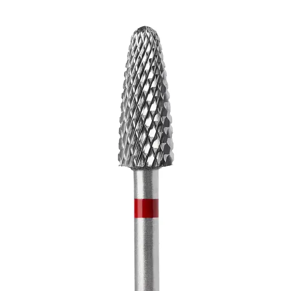 Capăt Freză Tungsten Carbide Roșu 5x14 mm | Bit Profesional Unghii