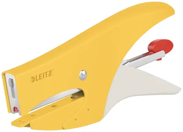Capsator metalic tip cleste capse nr.10 capacitate 15 coli Leitz diverse culori Capsator metalic tip cleste capse nr.10 capacitate 15 coli Leitz diverse culori galben