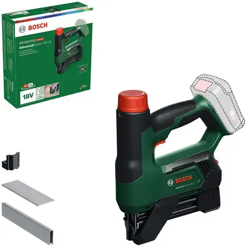 Capsator pe acumulator Bosch AdvancedTacker 18V-25 06032A7100, 18V, 30 lovituri/min, iluminare Led, fara incarcator si acumulator