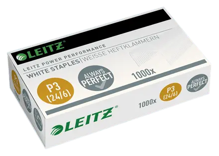Capse 24/6 Leitz Power Performance albe 1000 bucati/cutie Capse 24/6 Leitz Power Performance albe 1000 bucati/cutie