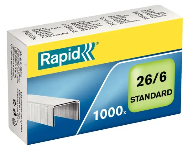Capse 26/6 Rapid Standard 1000 bucati/cutie Capse 26/6 Rapid Standard 1000 bucati/cutie
