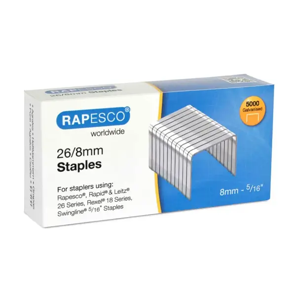 Capse 26/8 Rapesco 5000 bucati/cutie Capse 26/8 Rapesco 5000 bucati/cutie