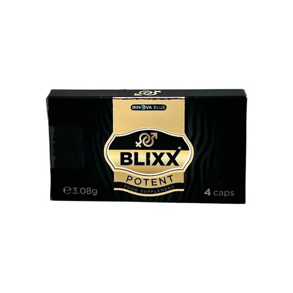 Capsule BLIXX Potent, unisex, pentru libido, potență și îmbunătățirea performanțelor sexuale, cu guarana și ginseng, 4 buc