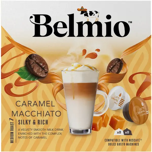Capsule de cafea Belmio - Caramel Macchiato Dolce Gusto, 16 buc