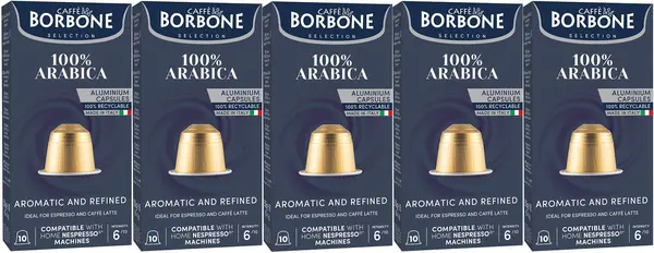 Capsule de cafea Borbone - 100% Arabica, 50 de băuturi