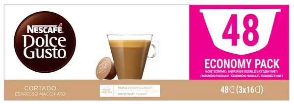 Capsule de cafea NESCAFE Dolce Gusto - Cortado Economy pack, 48 băuturi
