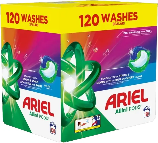 Capsule de rufe Ariel - Color, All in One Pods, 120 spălări
