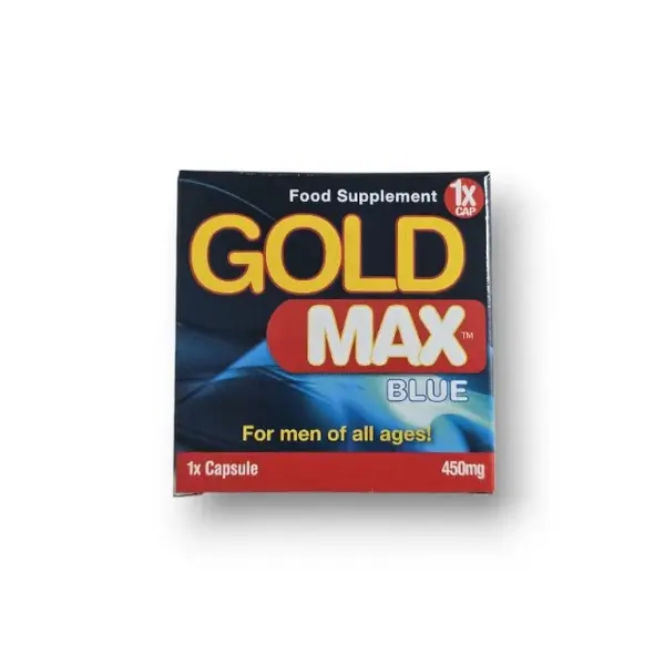 Capsule GOLD MAX Blue, pentru libido masculin și susținerea erecțiilor, 1 bucată