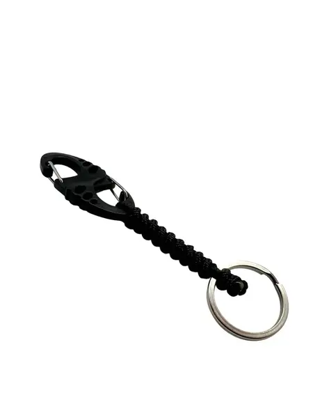 Carabina S Hook Paracord 275 cu Inel de Chei Theter Negru Drop Zone - Default Title