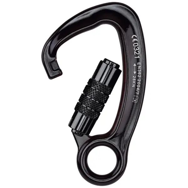 Carabiniera din aluminiu Vertiqual BLACKBURN, culoarea negru - 28 kN, 109g, 140 79 mm Vertiqual, NEGRU