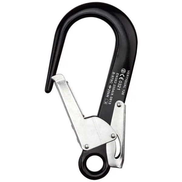 Carabiniera din aluminiu Vertiqual FUJI SAN, culoarea negru - 25 kN, 475g, 237 115 mm Vertiqual, NEGRU