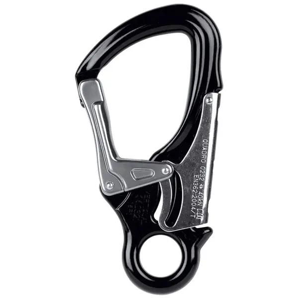 Carabiniera din aluminiu Vertiqual QUADRO, culoarea negru - 40 kN, 126g, 141 79 mm Vertiqual, NEGRU