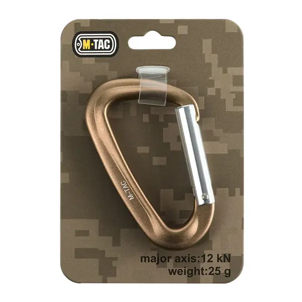 Carabiniera M-TAC Utility EDC 12 kN – Mini D - KHAKI