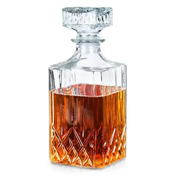 Carafa pentru Whisky din Sticla cu Dop de Pluta, 900 ml