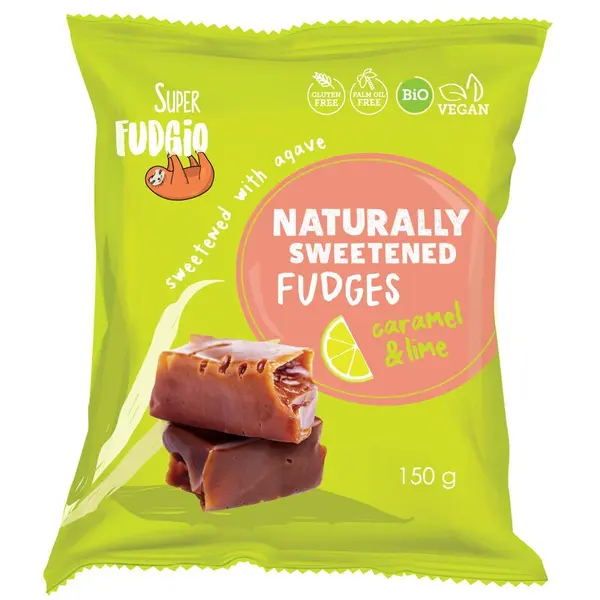 Caramele - aroma caramel si lime bio 150g Super Fudgio