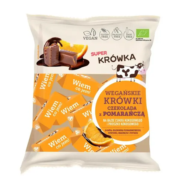 Caramele - aroma ciocolata cu portocale bio 150g Super Fudgio