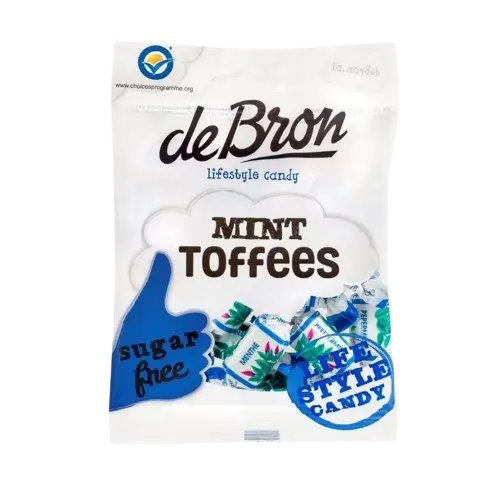 Caramele moi cu aroma de menta fara zahar si fara gluten, 90g, Debron