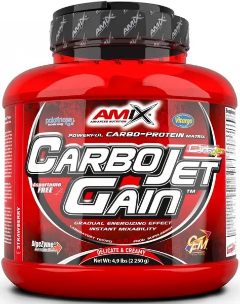 CarboJet Gain, ciocolată, 2.25 kg, Amix