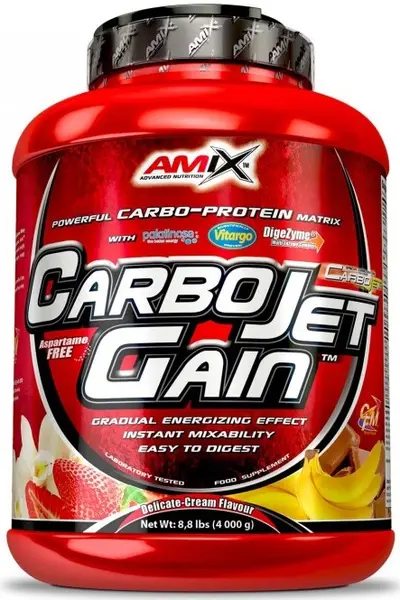 CarboJet Gain, ciocolată, 4 kg, Amix