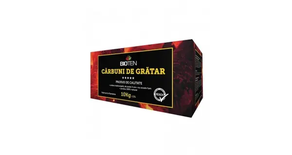 Carbune de gratar 10 kg brichete din rumegus Bioten