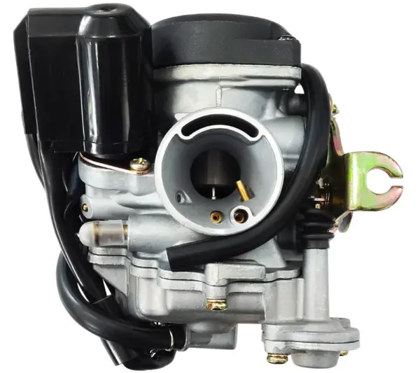 Carburetor Moretti GY6, 50cc 4T, t.18 mm, soc automat, capac de plastic