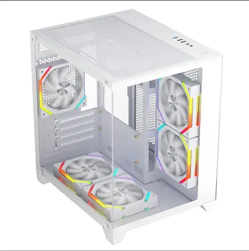 Carcasa 1st PLAYER BV5, Mini Tower, Tempered glass, Alb