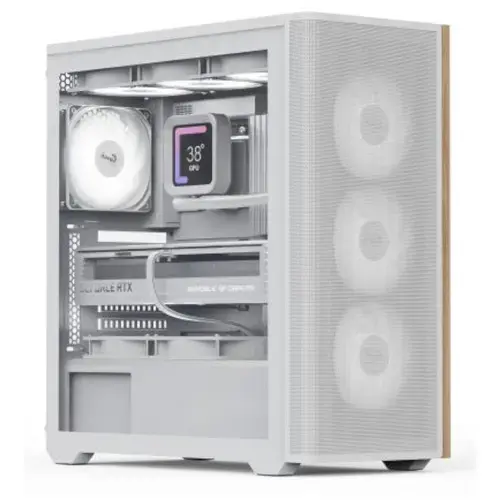 Carcasa Aerocool D501A V2, Middle Tower, Fara sursa (Alb)