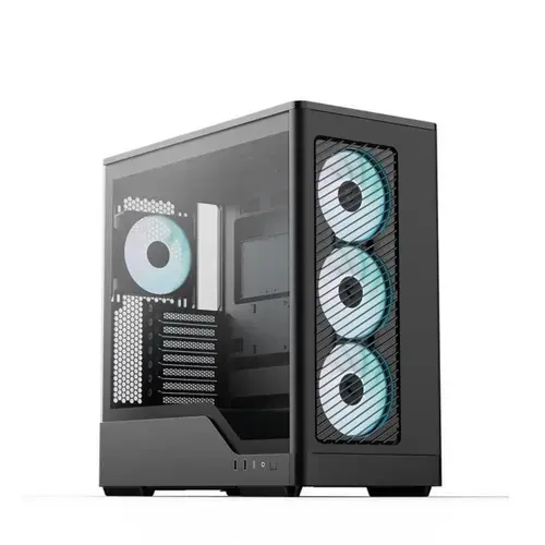 Carcasa Aerocool D520A V1, Tempered Glass, Mid Tower, Negru