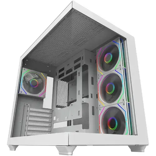 Carcasa AQIRYS Orcus ARGB, Middle Tower, Tempered glass, Alb