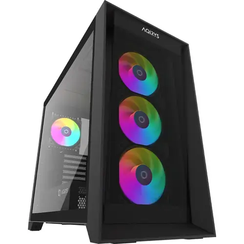 Carcasa AQIRYS XO-1 ARGB, Middle Tower (Negru)
