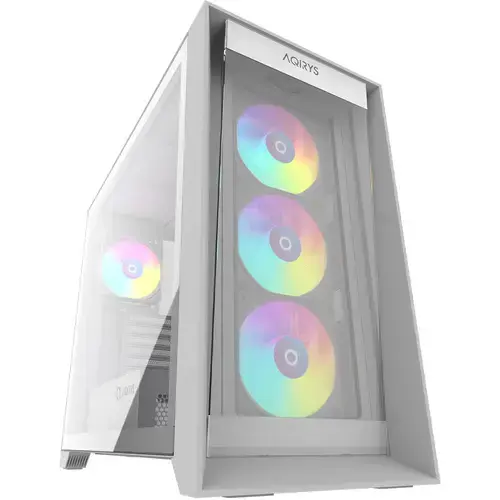 Carcasa AQIRYS XO-1 White ARGB, Middle Tower (Alb)