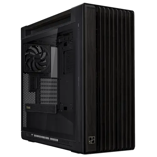 Carcasa ASUS ProArt PA602 Wood Edition, Tempered Glass Panel, Middle Tower, Negru