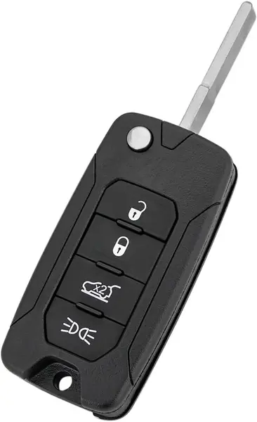 Carcasa Cheie Auto Techstar tip Flip cu 4 butoane, Compatibila Jeep Renegade, Compass, Patriot, Liberty 2014–2021, Fiat 500X, cu Lama