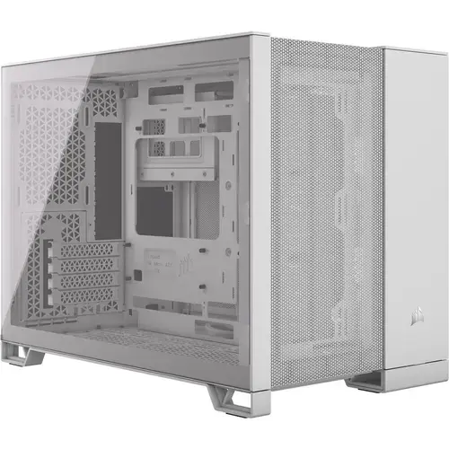 Carcasa Corsair 2500D Airflow, Middle Tower, Tempered Glass, Fara sursa, ATX (Alb)