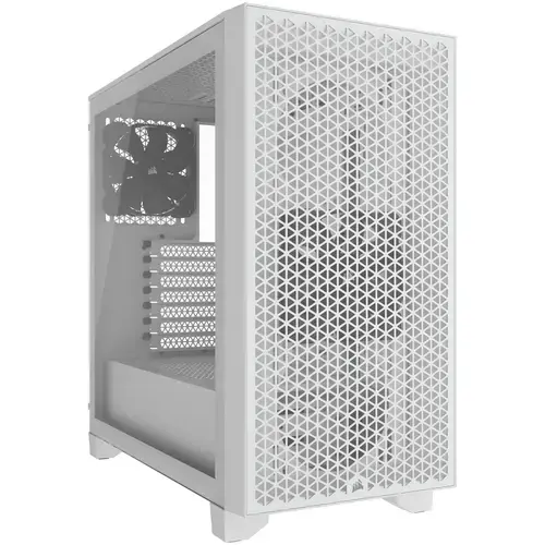 Carcasa Corsair 3000D Mid-Tower, ATX, fara sursa, 2 ventilatoare AF120 ELITE Series incluse (Alb)